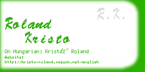 roland kristo business card